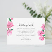 Spring Cherry Botanic die Garden bruiloft wenst Informatiekaartje (Staand voorkant)