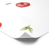 Spring Cherry Sweet Baby shower Welkomstbord Poster (Hoek)