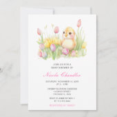 Spring Chick Baby shower Kaart (Voorkant)