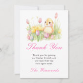 Spring Chick Easter Brunch Bedankkaart (Voorkant)