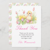 Spring Chick Easter Brunch Bedankkaart (Voorkant / Achterkant)