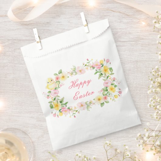 Spring Chick Floral Easter Egg Hunt Party Bedankzakje (Geknipt)