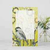 Spring Chickadee Stationery Briefpapier (Staand voorkant)
