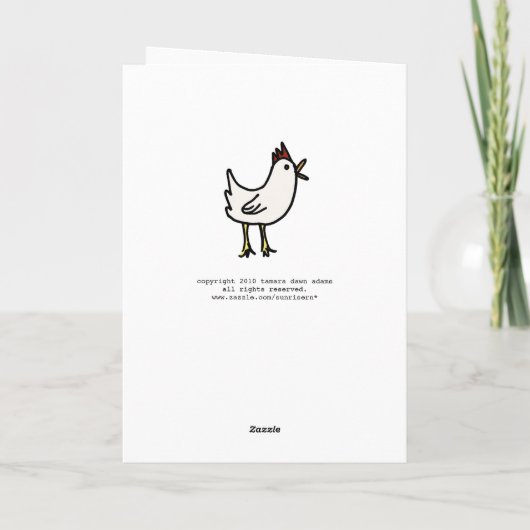 Spring Chicken 40th Birthday Card Kaart (Achterkant)