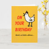 Spring Chicken Birthday Card Kaart (Gele Bloem)