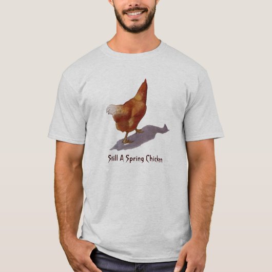 Spring Chicken:Chicken in Oil Pastel, Freehand Art T-shirt (Voorkant)