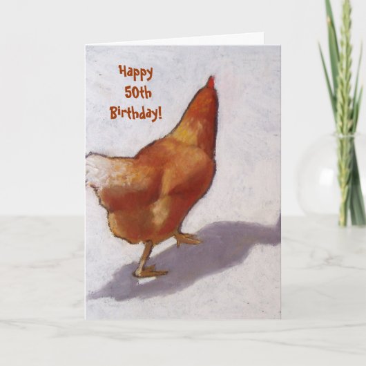 SPRING CHICKEN: Happy 50thBirthday! Kaart (Voorkant)