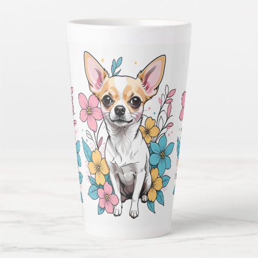 Spring Chihuahua Latte Mok (Voorkant)