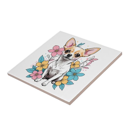 Spring Chihuahua Tegeltje (Zijkant)