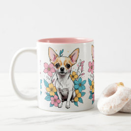 Spring Chihuahua Tweekleurige Koffiemok