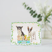Spring Chihuahua's Briefkaart (Staand voorkant)