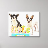 Spring Chihuahua's Canvas Afdruk (Voorkant)
