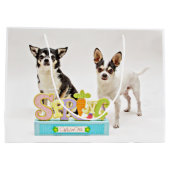 Spring Chihuahua's Large Cadeautasje (Achterkant)