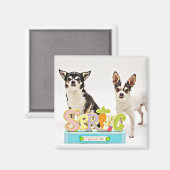 Spring Chihuahua's Magneet (Voorkant / Achterkant)