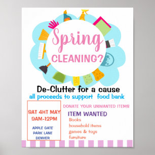 SPRING CLEANING? DONATION YARD VERKOOP POSTER