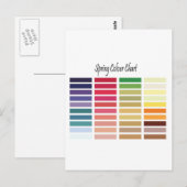 Spring Color Chart Briefkaart (Voorkant / Achterkant)