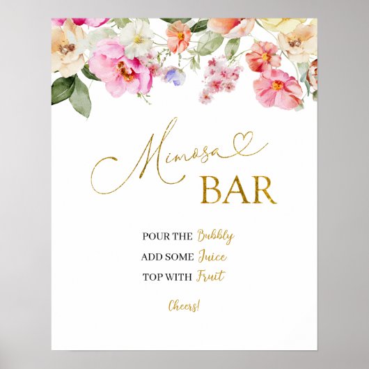 Spring Colorful Floral Mimosa Poster (Devant)