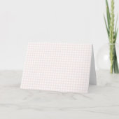 Spring Coquette Bunny Pink Gingham 1st Birthday Bedankkaart (Achterkant)