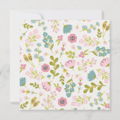 Spring Cottage Bloemen Monogram Notitiekaartje (Achterkant)