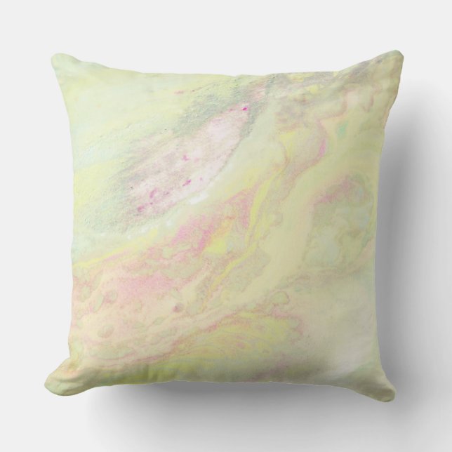*~* Spring Cotton Abstracte marmer Iridescent Kussen (Voorkant)