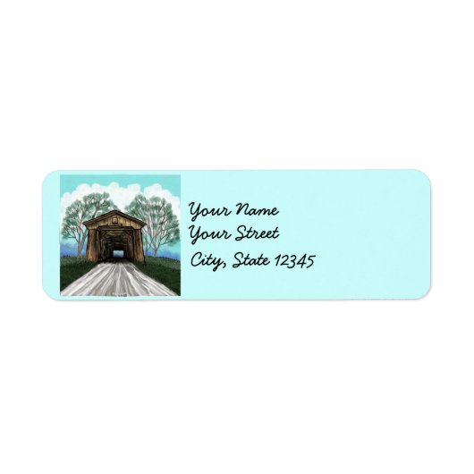 Spring Covered Bridge Etiket (Voorkant)