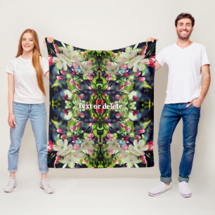Spring Crabapple Blossom Abstract - Gepersonalisee Fleece Deken