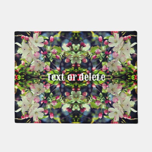 Spring Crabapple Blossom Personalized Deurmat (Voorkant)