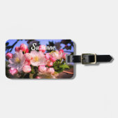 Spring Crabapple Flower Blossom Personalized Bagagelabel (Voorkant horizontaal)