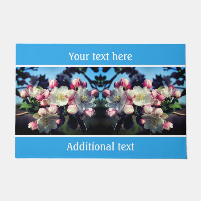 Spring Crabapple Flower Blossom Personalized Deurmat (Voorkant)