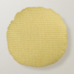 Spring Crochet: Gele Textielkunst. Rond Kussen