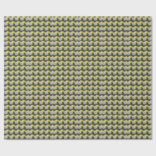 Spring Daffodil Blooms Floral Pattern Cadeaupapier (Vlak)