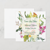 Spring daffodil bouquet bruiloft save the date (Voorkant / Achterkant)