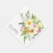 Spring Daffodil Bouquet Yellow Floral Wedding Servet (Hoek)
