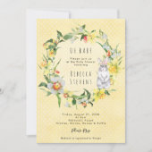 spring daffodil bunny baby shower invitation (Devant)
