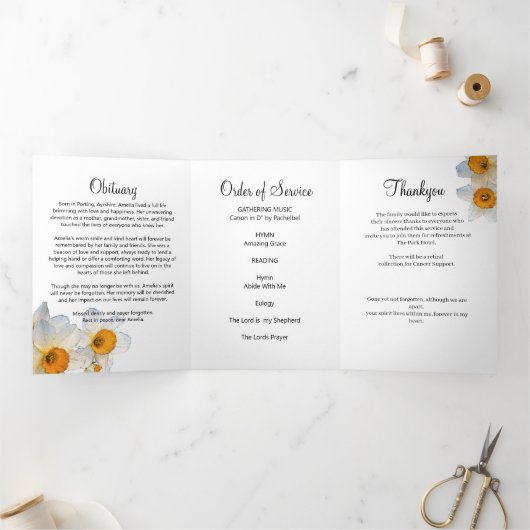 Spring Daffodil Celebration of Life Programma (Binnen)