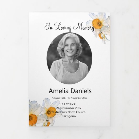 Spring Daffodil Celebration of Life Programma (Cover)