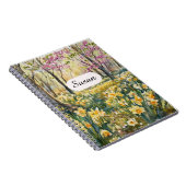 Spring Daffodil Meadow Watercolor Notebook Notitieboek (Rechterzijde)