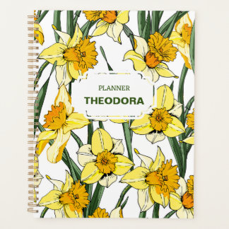SPRING DAFFODIL-ontwerp, 12-maands planner en Stic