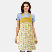 Spring Daffodil Pattern Schort (Gedragen)