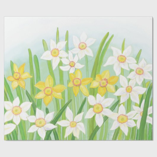Spring Daffodils Cadeaupapier (Vlak)