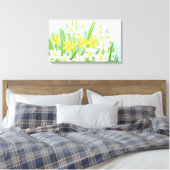 Spring Daffodils Canvas Afdruk (Insitu (Slaapkamer))