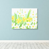 Spring Daffodils Canvas Afdruk (Insitu (Houten vloer))