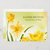 Spring Daffodils Custom Pasen Brunch Kaart (Voorkant / Achterkant)
