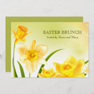 Spring Daffodils Custom Pasen Brunch Kaart