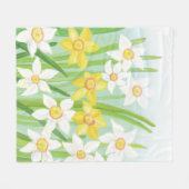 Spring Daffodils Fleece Deken (Voorkant (Horizontaal))
