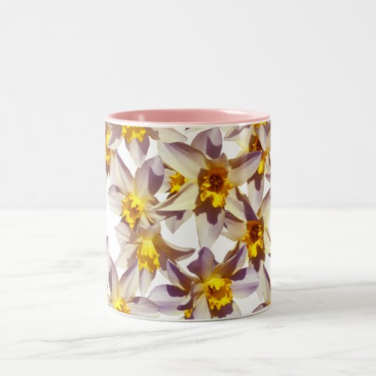 Spring Daffodils Floral Photo Mok (Center)