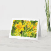 Spring Daffodils Folded Card Feestdagen Kaart (Voorkant)