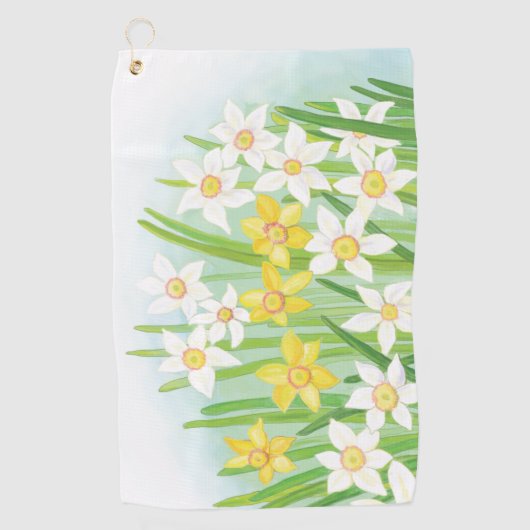 Spring Daffodils Golfhanddoek (Voorkant)
