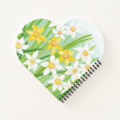 Spring Daffodils Heart Shaped Notitieboek (Achterkant)