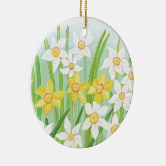 Spring Daffodils Keramisch Ornament (Rechts)